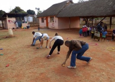 Relay race Sports Development with Rural Schools in Swaziland