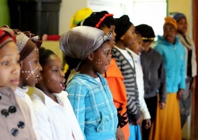 Singing in front of class Early Childhood Development Internship in Africa