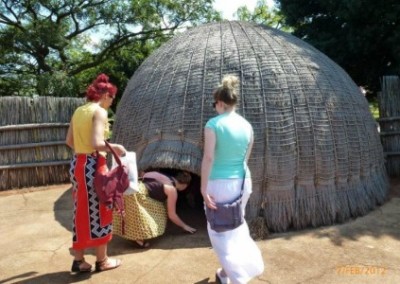 Traditional Swazi huts Nutrition Internship in Swaziland