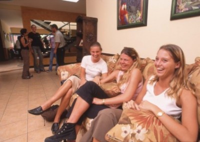 Volunteers relaxing sea turtle conservation Costa Rica