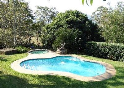 Volunteer abroad in Swaziland swimming pool in accommodation grounds