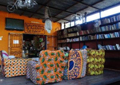 TV and book loan area Zambia