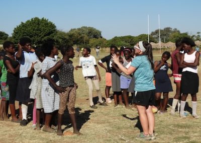 Sports training on women and girl empowerment in Zambia