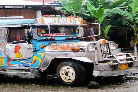 How to be a responsble travel tip 8; using local transport jeepney