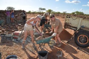Bea and Lucy the cement mixers International Education Week