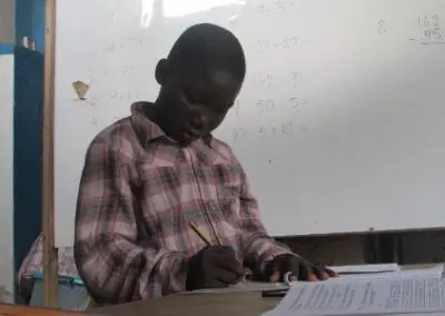 Student doing math