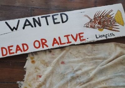 Lionfish wanted sign