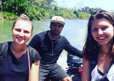 Interns on boat in Costa Rica