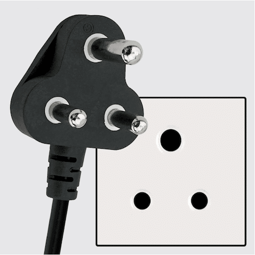 Type D plug and Socket with 3 prongs Plug Type D with 3 prongs plug and socket