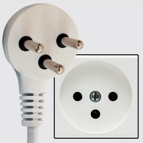 Type H plug and Socket with 3 prongs Type H plug with 3 prongs