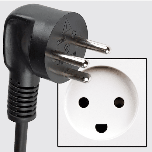 Type K plug and Socket with 3 prongs Type K plugs with 3 prongs